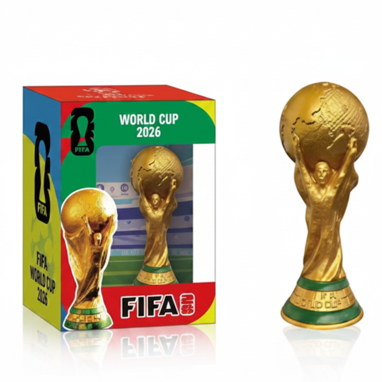 LU88643-$30 por pieza (Caja con 120 piezas) Trofeo de la Copa Mundial de la FIFA México embalaje en caja de color individual 10cm. de alto.