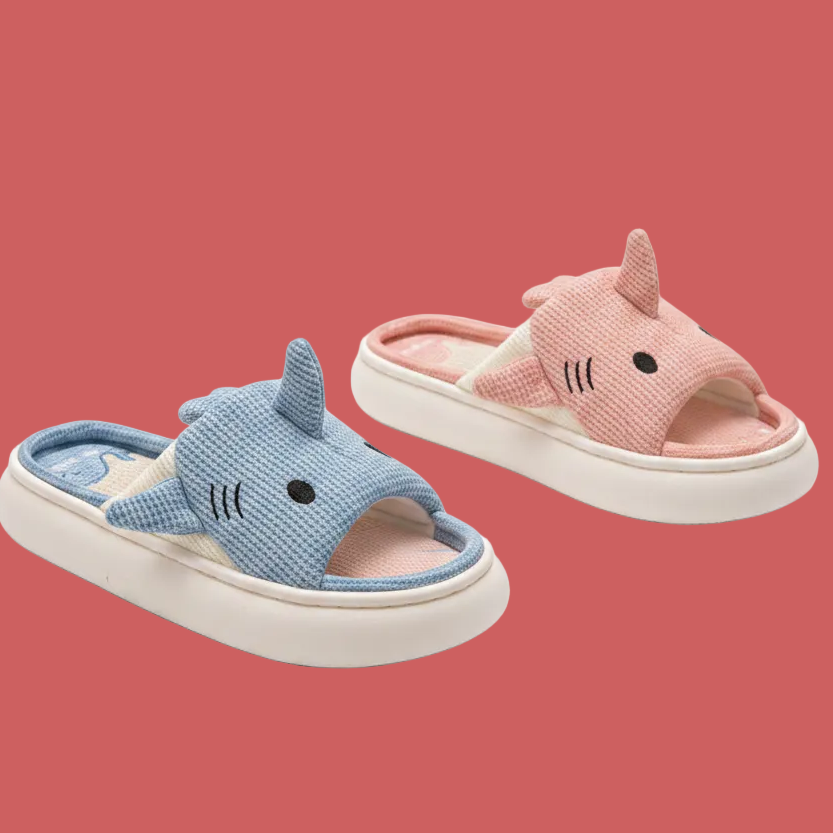 4001- Desde $95 el par #3-6 Pantufla para Dama de tiburón tejido en 3D