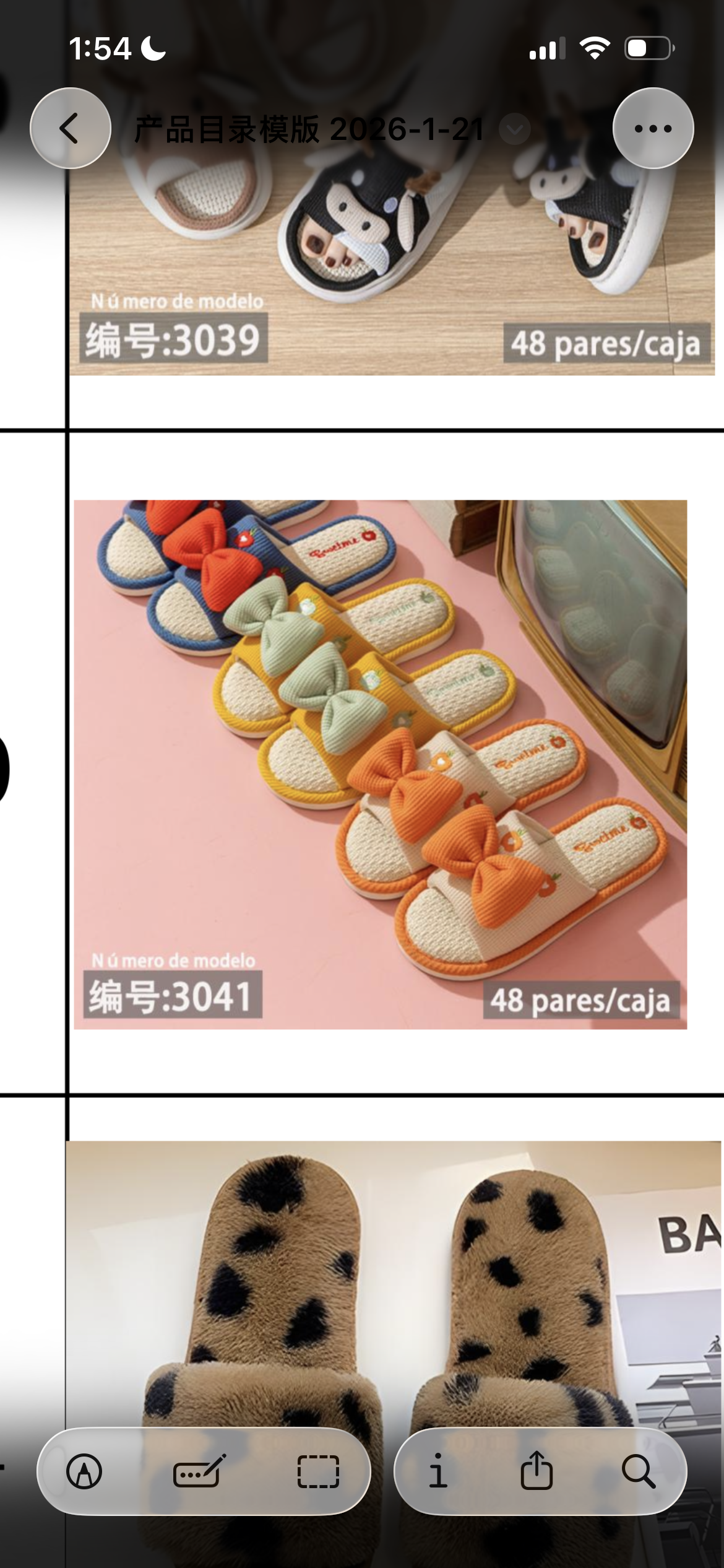 3041 - $105 PANTUFLAS DAMA (caja con 48 pares)