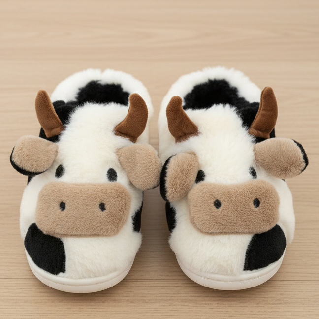3059 DAMA- Desde $120 cada par #4-7 pantufla de vaca para Dama