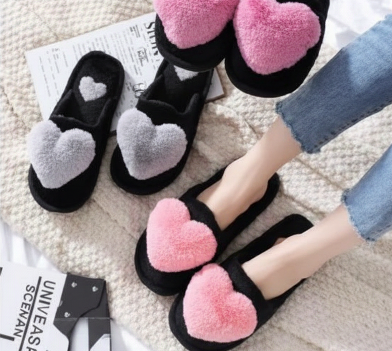 4043- Desde $110 #3-6 pantufla para Dama de corazón 3D