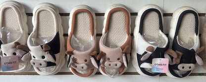 5656 - $75* por par (Caja con 48 pares) #3-6 MX pantufla vaquita