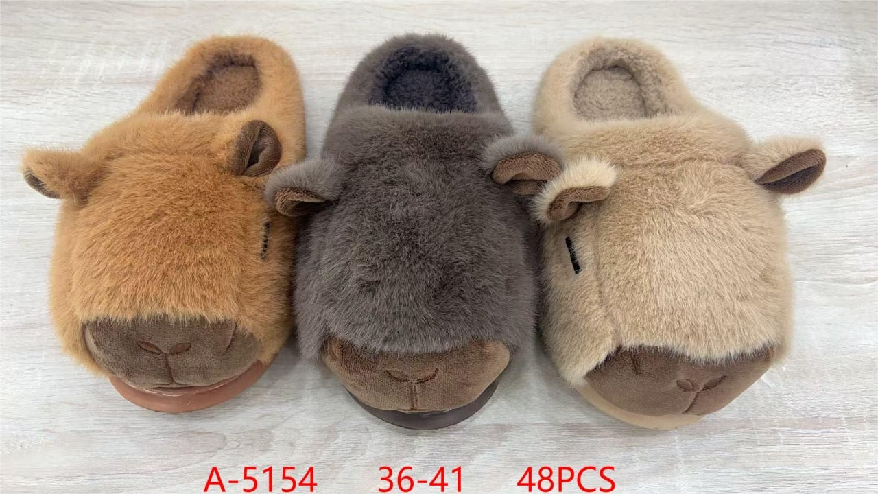 A5154 - $120 por par PANTUFLA DAMA DE CAPIBARA (48 pares)