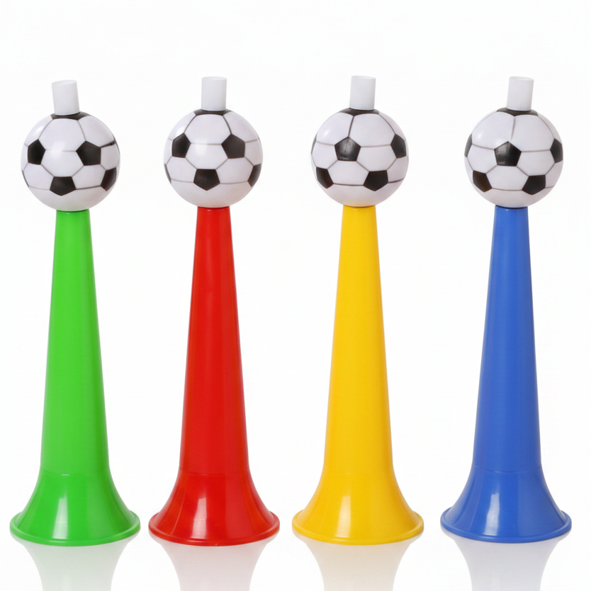LU2561- $9CU (Caja con 240 piezas)   Trompeta de porristas de la Copa Mundial de México FIFA2026 tamaño grande 22cm.