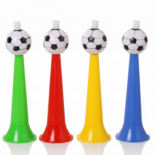 LU2561- $9CU (Caja con 240 piezas)   Trompeta de porristas de la Copa Mundial de México FIFA2026 tamaño grande 22cm.