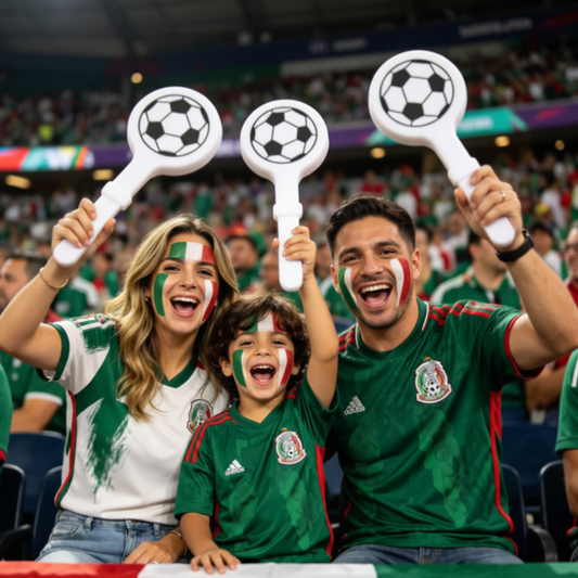 LU99074- $11CU (Caja con 200 piezas) Aplauso  de animadora de la selección mexicana tamaño grande 26cm.