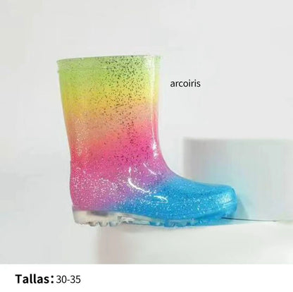 3107/10 - $205 por par (Caja con 10 pares por color) Bota de lluvia para niños #19-22 MX
