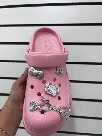 256-A1 Dama-$80 por par (caja con 60 pares) #3-6 chancla casual de dama hello kitty