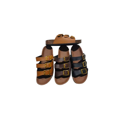 CXF-10024-$110 por par (24 por caja) #3-6 sandalias, hebillas de decoración, casual, dama.