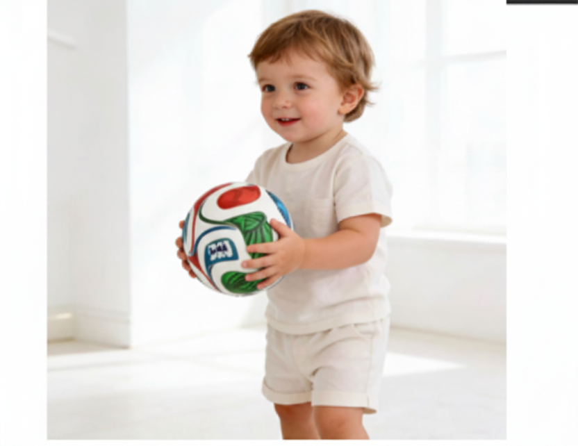 LU 99052 $8 CU (Caja con 720 piezas) Bañon de futbol infantil de la Copa Mundial de la FIFA 2026 
con diseño de dibujos animados, Fabricado en PU.de alta elasticidad, 6.3cm. Mezcla de colores de imagen