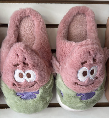 1118-Desde $145 cada par #4-7 pantufla de Dama personaje Patricio 3D