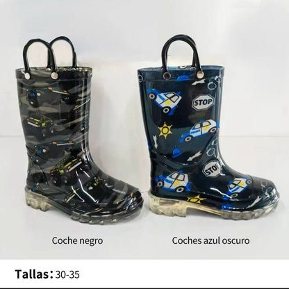 310203/06 - $195 por par (Caja con 10 pares por color) Botas de lluvia para niños de PVC