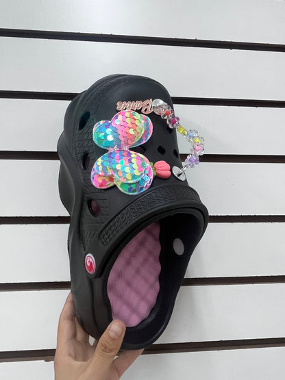 217 DAMA-$100 por par (caja con 60 pares) #3-6 Dama chanclas decoradas