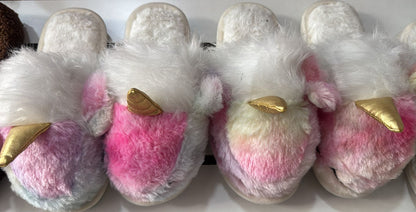 4051- Desde $120 #3-6 pantuflas para Dama de unicornio