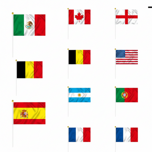 LU88358- $3CU  (Caja con 2000 piezas) Bandera de porristas de la Copa Mundial FIFA2026material poliéster/tela 
4x22cm.