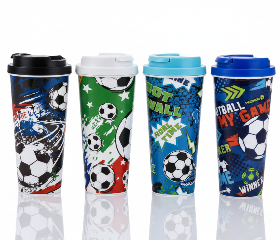 LU88585- $22CU (Caja con 120 piezas)  taza para café o agua oficial de los partidos FIFA2026 de tamaño grande plástico PC 710ml.