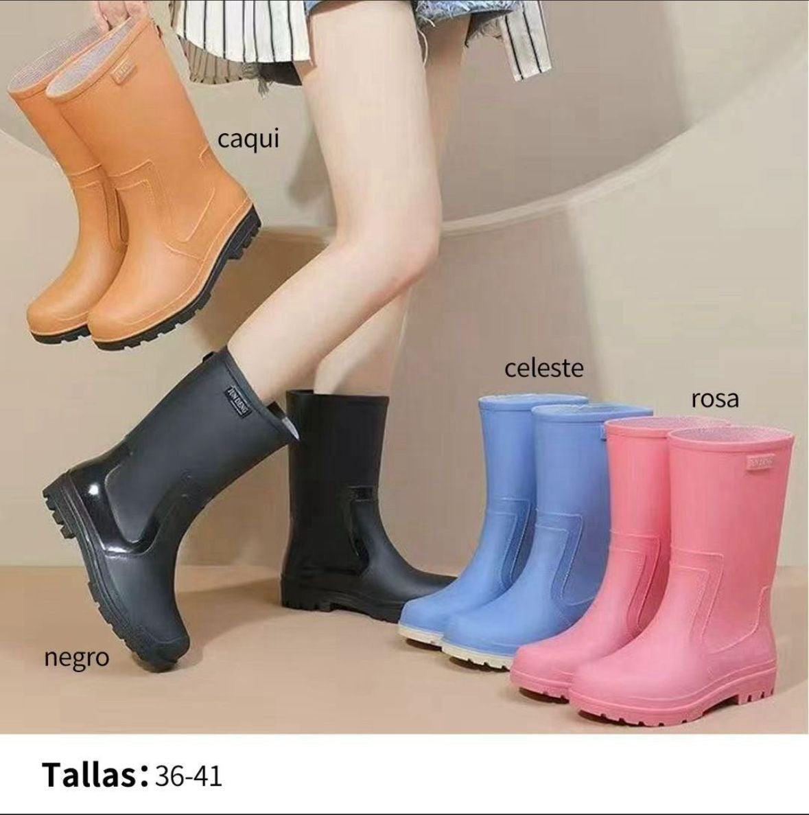 310123 - $145 por par (Caja con 10 pares por color) bota de lluvia #3-6 MX