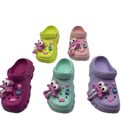 306-A1 NINA $65* por par (caja con 60 pares) #15-18 chanclas para niña con variedad de colores y divertidas.