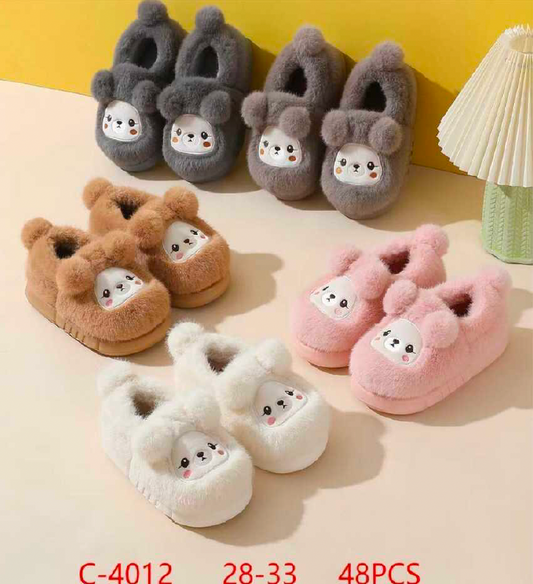 C4012 - $90 x par PANTUFLA INFANTIL/JUVENIL #28-33 (48 pares)