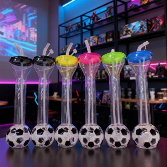 LU88365-$35 c/u (Caja con 100 piezas) Botella de agua con diseño de futbol de la Copa Mundial de la FIFA 2026 Plástico PC de 650ml