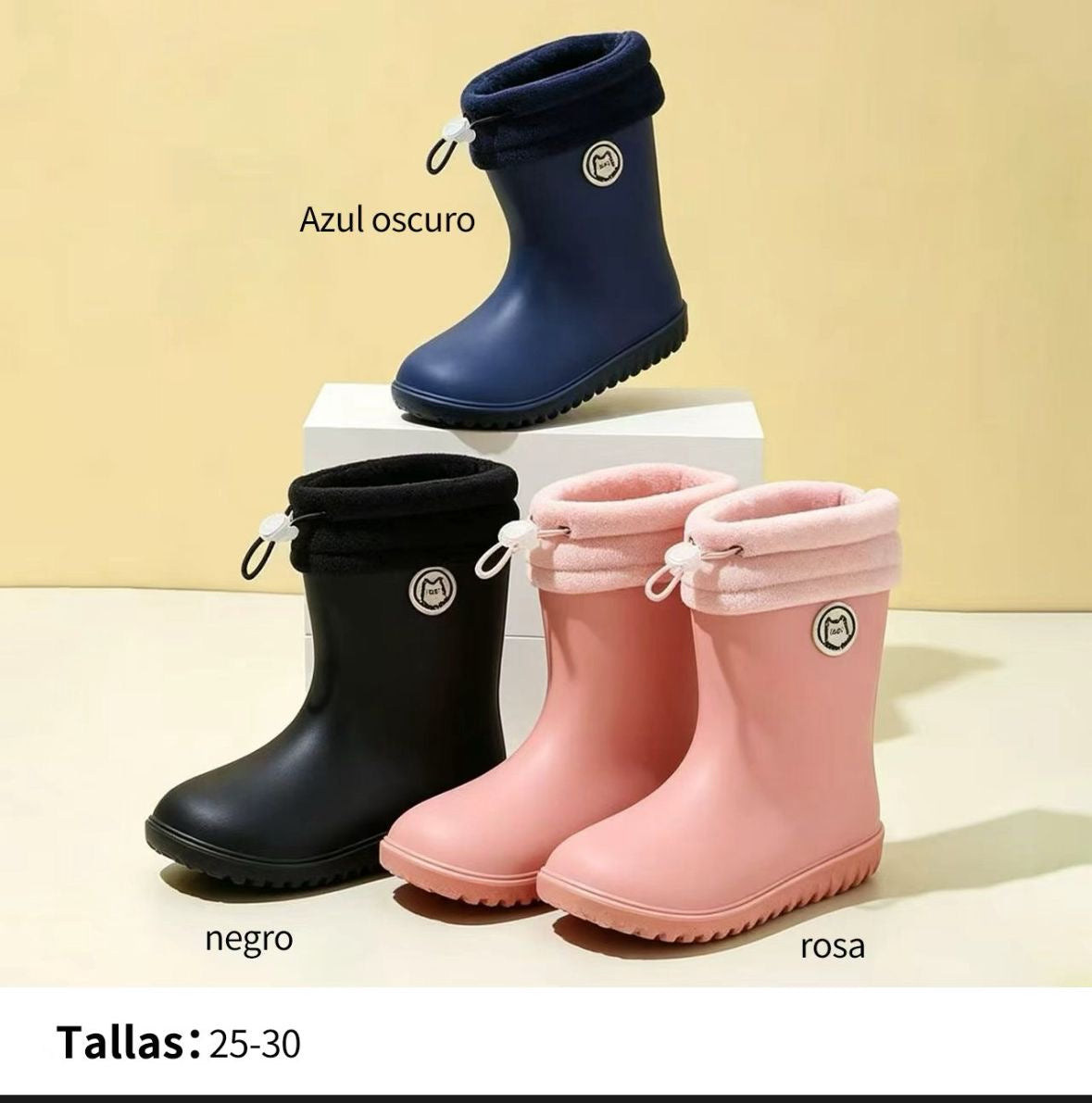 310200/02 - $165 por par (Caja con 10 pares) Botas de lluvia para
niños de PVC