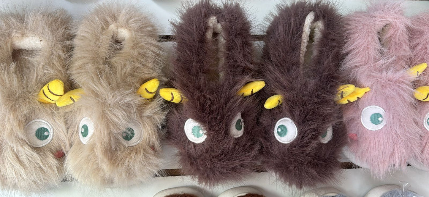 3143-Desde $125 el par #4-7 pantufla mounstruo rosita para Dama