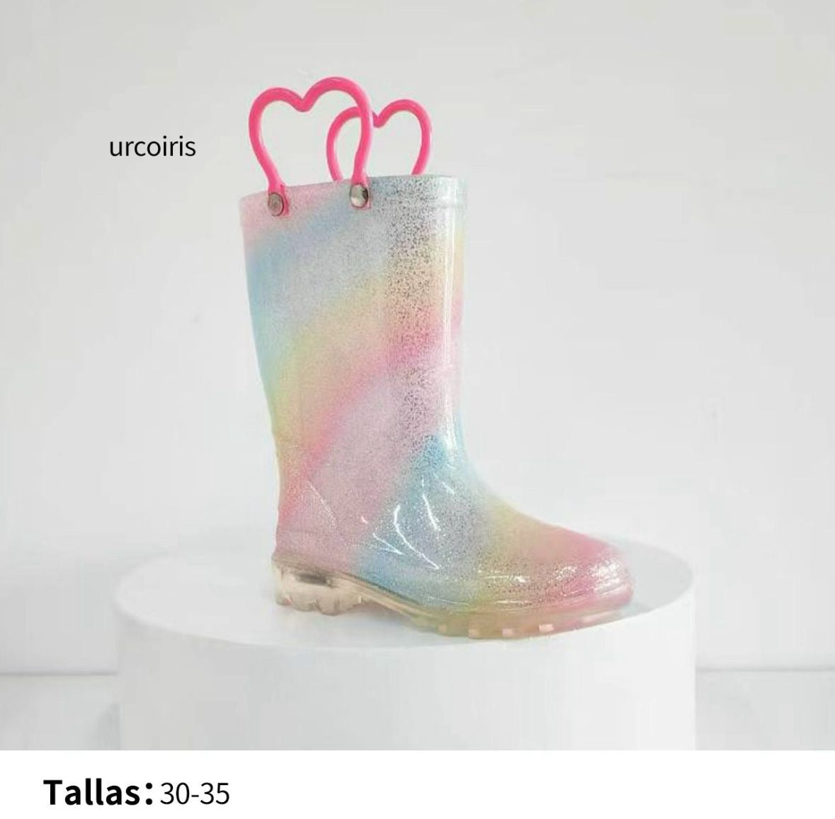 3107/10 - $205 por par (Caja con 10 pares por color) Bota de lluvia para niños #19-22 MX