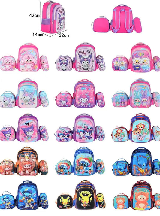 LL1704-$75 por pieza (caja con 75 piezas) mochila con luz para niño y niña diversos colores y personajes.