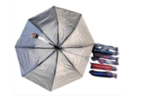 802206 - $65c/u PARAGUAS DE DOBLE CAPA SEMIAUTOMÁTICO DE TRES VECES 53 x 8 (CAJA CON 48 PIEZAS )