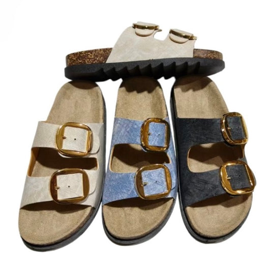 10027 - desde $110 por par #3-6 sandalia casual de hebilla fashion