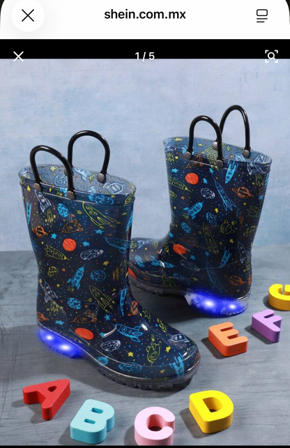 310203/06 - $195 por par (Caja con 10 pares por color) Botas de lluvia para niños de PVC