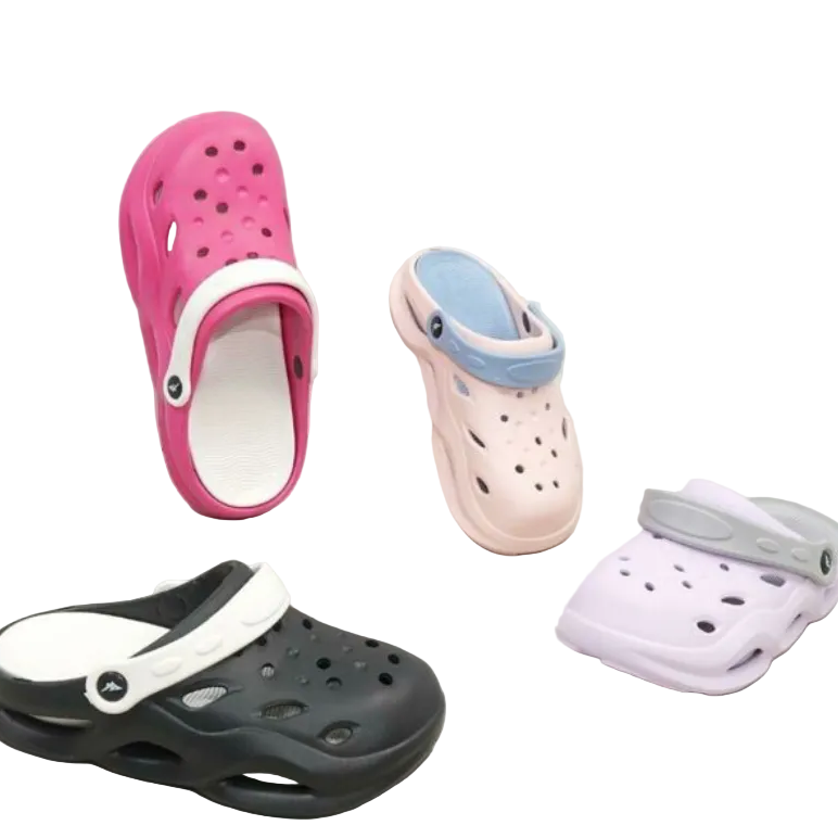 REF-016W-$80 por par (48 por caja) #3-6 chancla tipo crocs de Dama, comodidad.