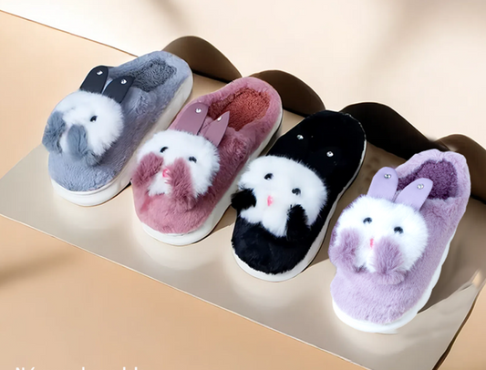 4023-Desde $125 por par #3-6 pantufla Dama conejo comodidad