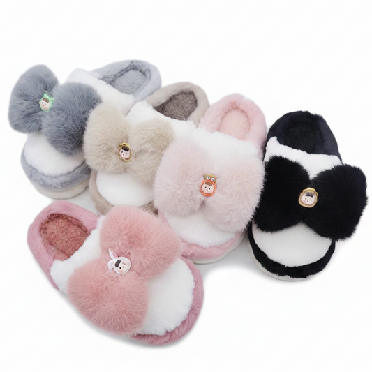 4030- Desde $125 #3-6 Pantufla Dama con moño 3D