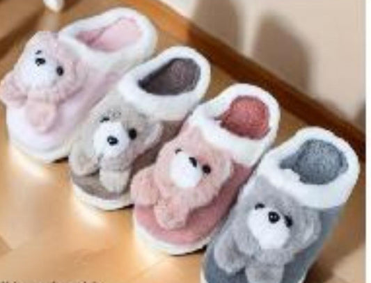 4031- Desde $120 #3-6 pantufla de Dama con oso 3D