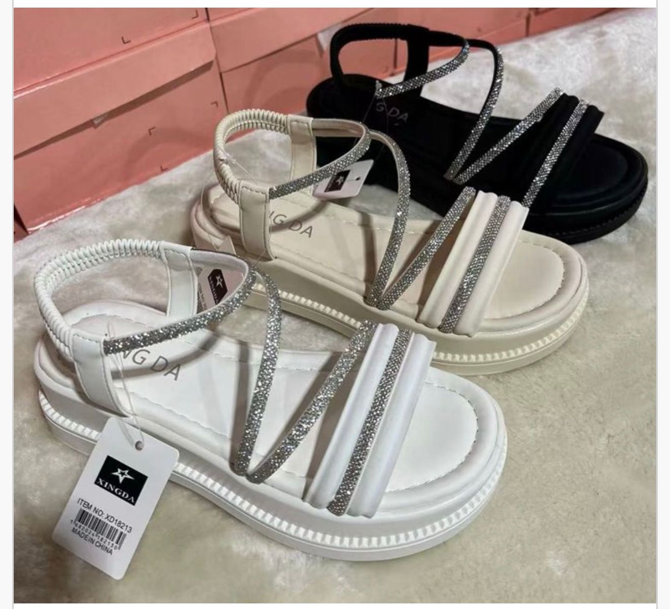 XD18213/02 - $170 SANDALIA DAMA BRILLOS #3-5 (Caja con 24 pares)