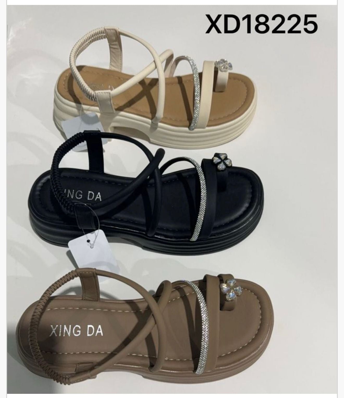 XD18225/02 - $180 SANDALIA DAMA BRILLOS #3-5 (Caja con 24 pares)